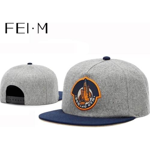 FEI M Fashion Boxing Gym Adjustable Snapback Cap Grey Heather Baseball Cap Outdoor Adult Keep Warm Sun Basketball Hat 9