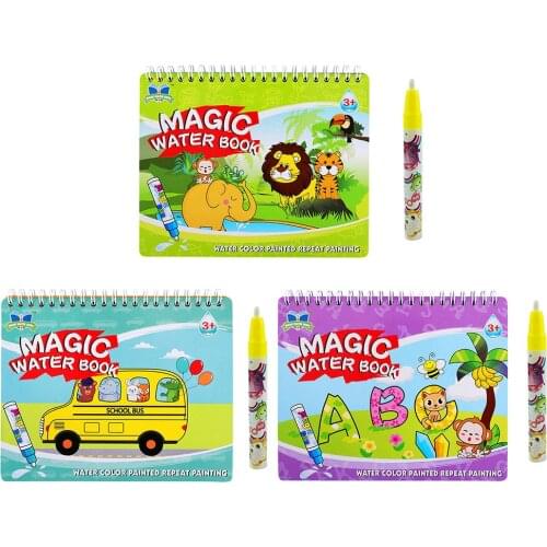 5 Types Montessori Toys Reusable Coloring Book Water Drawing Book Sensory Early Education Toys For Kids Birthday Gift