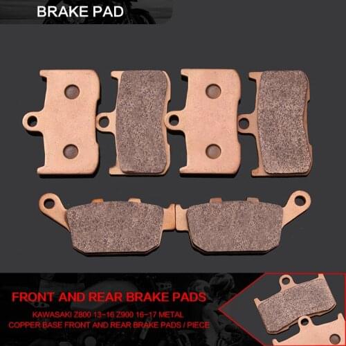 For Kawasaki Z800 Z800e /ABS 2013 2014 15-18 Front Rear Brake Pads Set Kit Z 800 900 E