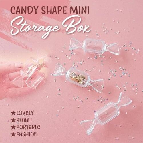 Candy Shape Storage Box Transparent Cute Earrings Ring Jewelry Box Valentines Day Holiday Romantic Gifts For Women Lovers FN60