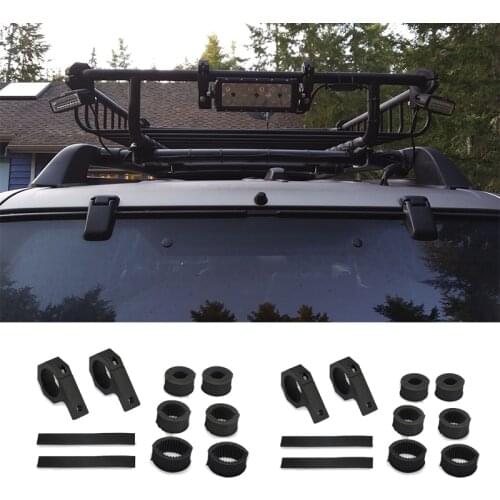 Atv Accessories Clamp Horizontal Bar Round Tube Mount Brackets Kit for Bull Bar/Roof Racks/Roll Cage Holder Fit Most ATV UTV