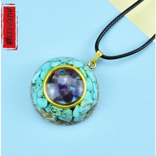 Lapis Lazuli And Amethyst Orgonite Pendant Nobleness And Gorgeous Witchcraft Pendants Energy Stone Reiki Chakra Yoga Necklace