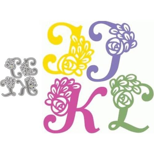 Metal Cutting Dies Letter I J K L Stencil for DIY Scrapbooking Album Embossing Paper Cards Deco Crafts Die Cuts