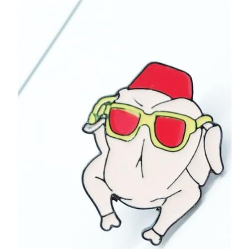 Cartoon Fashion Cute Dog Enamel Pins Red Sunglasses Brooch Button Badge Kid Jewelry Backpack Accessories Personality Trinket