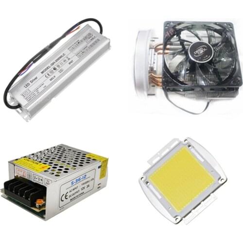 200W 45mil High Power LED UV 395-400NM White 6000K Warm white 3500K + LED Driver +200W Heatsink Cooling fan
