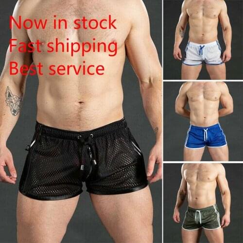 2020 Men Fitness Bodybuilding Shorts Man Summer Gyms Workout Male Breathable Mesh Quick Dry Sportswear Jogger Beach Short Pants