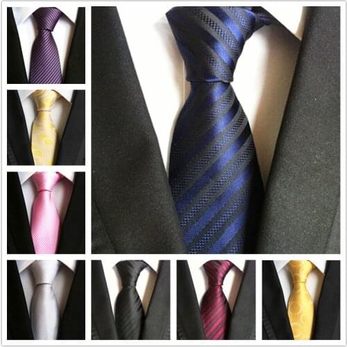 8cm Men Formal Neck Tie Woven Polyester Ties for Business Party