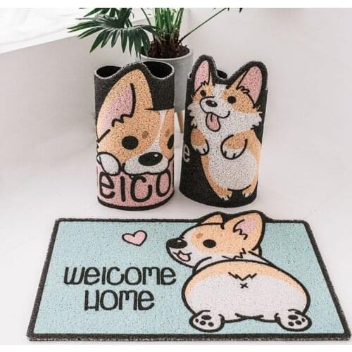 40*60cm cartoon cat and dog non-slip floor mat bathroom mat kitchen non-slip mat toilet carpet bathroom non-slip mat bathroom