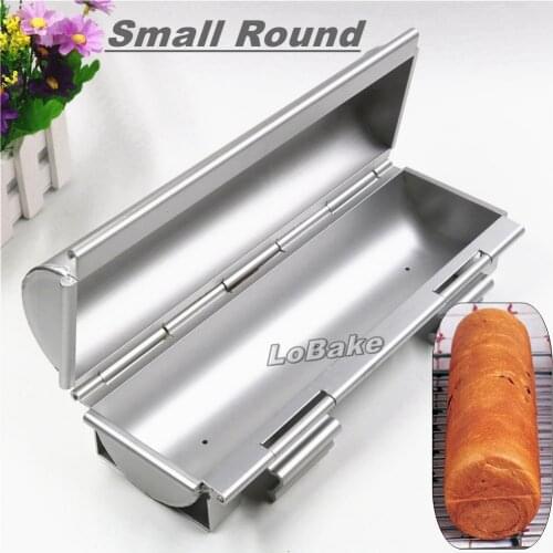Great proffesional anodizing round tubbiness shape open-and-shut toast maker 30.5cm long smooth wall alloy metal bread mold