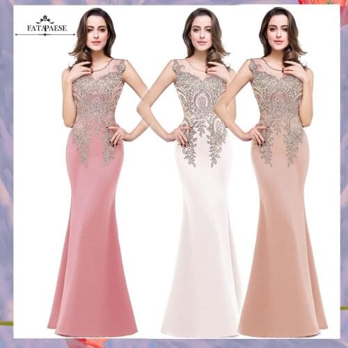 FATAPAESE In Stocks Luxury Crystal Beads Mermaid Prom Dresses Black Appliques Sheer Bodice Evening Party Dresses Robe de Soiree