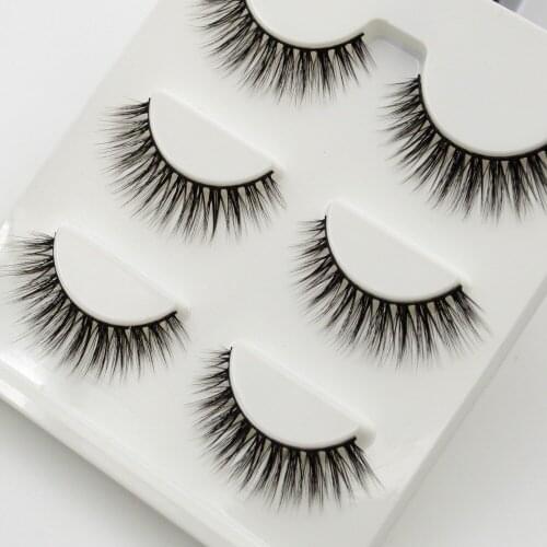 3pairs Lashes Visofree False Eyelashes Natural Multipack High Quality Handmade Eyelashes Crisscross Lashes Fashion Lashes 3D04