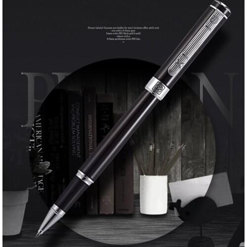 Picasso 902 Exquisite Pimio Gentleman Black Silver Clip Roller Ball Pen With Refill Business Office Writing Pen No Gift Box