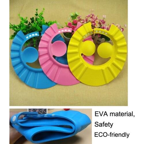 Shampoo Cap Soft baby shower tools shampoo caps adjustable hair washing hat with ear protection baby bath accessories