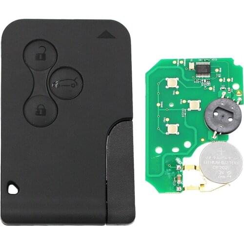 Smart card Remote key fob 3 button 434MHZ PCF7947 chip for Renault Megane Scenic 2003-2008 with insert key blade