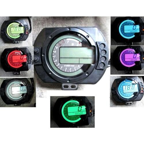 7 Color Background Light Speedometer Tachometer Odometer For Motorcycle
