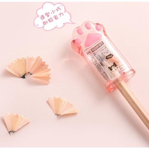 Cute Cat Paw Pencil Sharpener Kawaii School Supplies Stationery Items Student Prize for Kids Gift Cute School Supplies