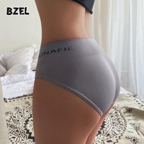 BZEL Sexy Womens Cotton Panties Underwear Seamless Sport Briefs Mid Rise Comfort Underpants Breathable Lady Lingerie Tanga