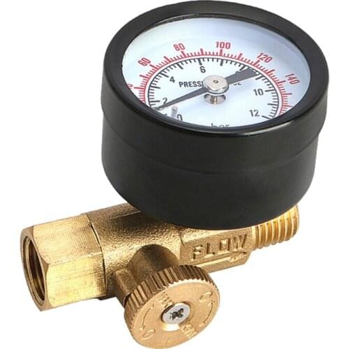 Air Pump Pressure Regulator Gauge Compression Spray Paint Air Compressor Filter Thread Port Pneumatic Tool Accessory 896B