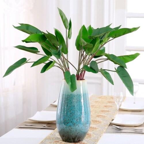 1pc Plastic Taro leaf 66cm Spring Grass Green Artificial Plants for Simulation green leaves Home Hotel Decor Decorative
