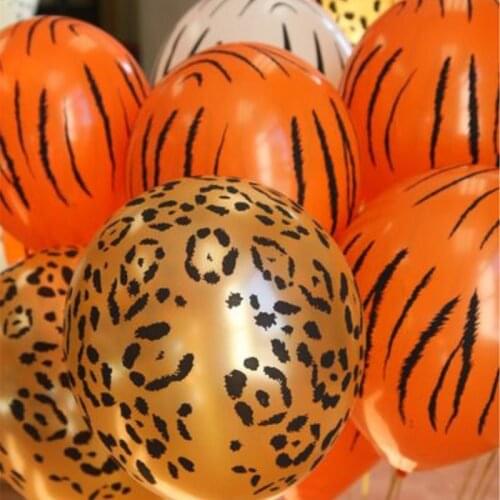 10 pcs 12inch 3.2g Animal Latex Balloons cow tiger zebra paw leopard balloon birthday party helium inflatable globos gifts