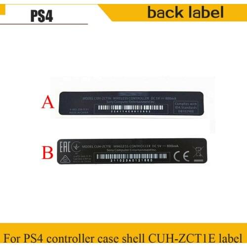 10 pcs For Playstation 4 PS4 controller case Housing shell Slim black mark back label paste sticker label seals