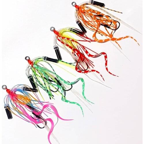 15# Snapper skirt Silicone Skirt with bell Rubber jig skirt hooks Assist hook jigging hook sea fishing hook Jig head