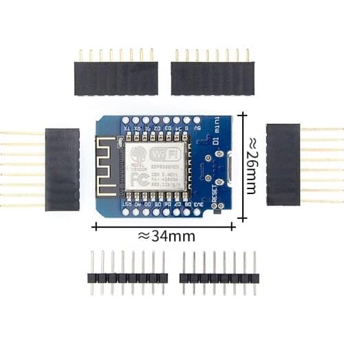 50pcs D1 mini - Mini 4M bytes Lua WIFI Internet of Things development board based ESP8266 by WeMos
