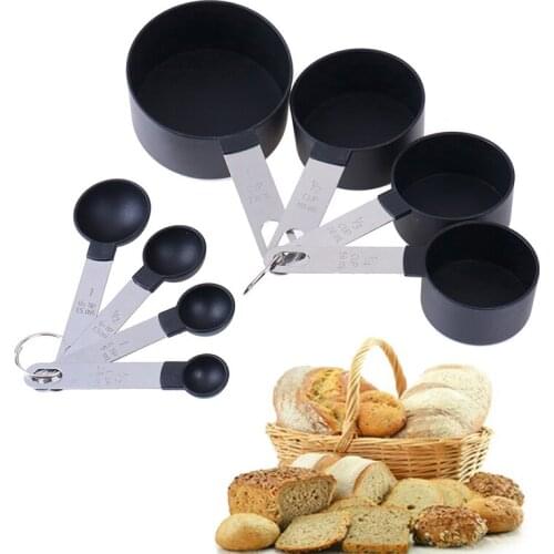 8Pcs/set Stainless Steel Measuring Cups And Spoons Set Kitchen Baking Gadget