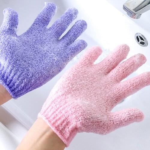 8pcs Bathing Exfoliating Gloves Shower Scrubber Dead Skin Remover Body Skin Scrub Exfoliator Polyester Shower Gloves