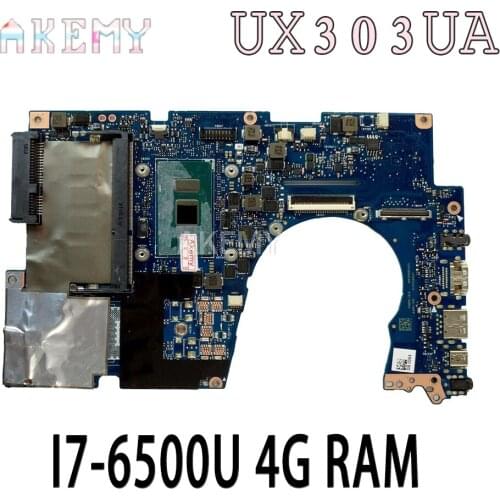 Akemy UX303UA 4G/I7-6500U 90NB08V0-R00020 Motherboard For Asus UX303UA UX303U UX303UB U303U Laptop Mainboard 100% Tested