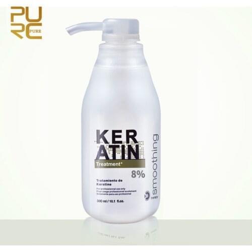 Purc Brazilian Keratin Treatment Straightening Hair 8% Formalin 300Ml Eliminate Frizz And Make Shiny And Healthier Hair