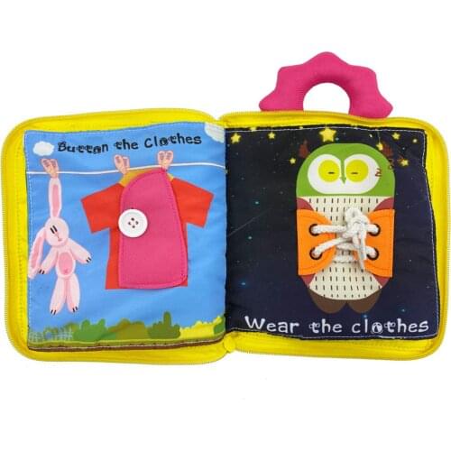 Baby Cloth Book Early Learning Cartoon Animal Educational Toys D50