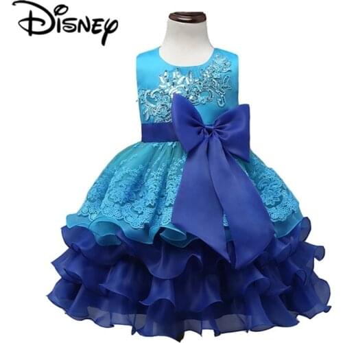 Disney Frozen dress Formal Children Ball Gown kids Clothing girl Elegant princess party tutu kids christmas costume flower dress