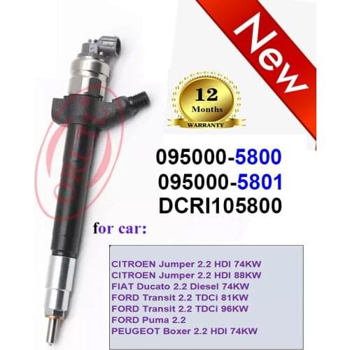 ORLTL DCRI105800 9659325580 1378432 6C1Q-9K546-AC 1980J7 095000-5800 095000-5801 Diesel Injector for CITROEN FIAT FORD PEUGEOT