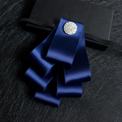 2020 Men Women Wedding Banquet Party Slim Shirt Bow Tie Gravata British Groom Layer Butterfly Ribbon Rhinestone Crystal Bowtie