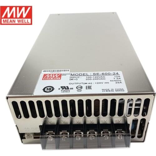 SE-600-24 MEAN WELL 600W 24V Switching Power Supply 110V/220V AC to 24V DC 25A 600W Meanwell Power Supply Unit Transformer PSU