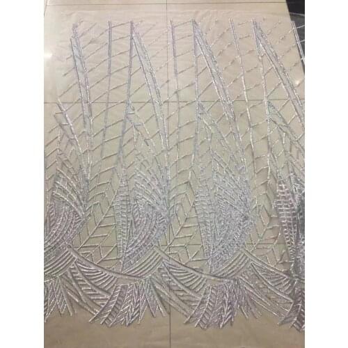 JL343# 5yards/bag Silver line sailboat pattern sequins are used on the wedding dress fashion stage Free shipping