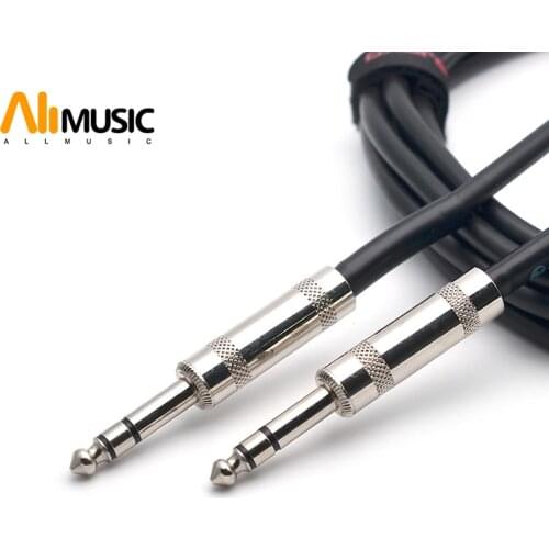 JOYO Instrument Cable CM-03 Shielded Stereo Cable 6.3mm Male to 6.3mm Male plug 15ft Black