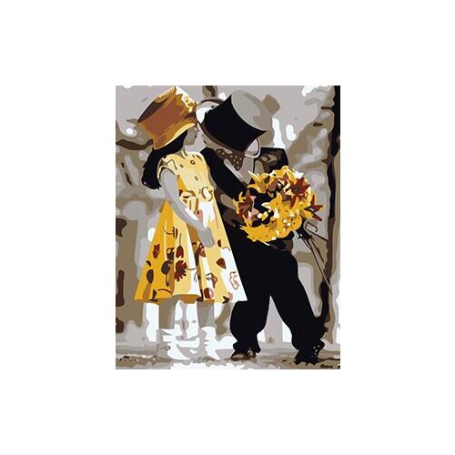 MaHuaf-W978 Enamored Children Coloring by Numbers DIY Oil Painting Wall Art Home Bedroom Hotel Office Decor