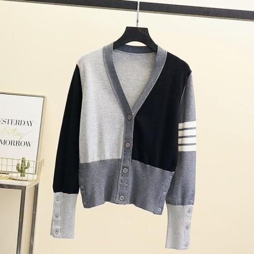 Korean V-Neck Cardigan Knitted Sweater Women 2021 Autumn Winter Long Sleeve Solid Sweaters Coat & Jackets Women Tops slim
