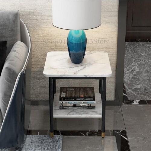 Nordic Light Luxury Style Marble Sofa Side A Few Corners Small Coffee Table Balcony Small Square Table Modern Simple Sofa Side T