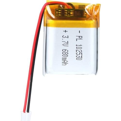YDL 3.7V 680mAh 102530 Rechargeable Lipo Battery with JST Connector