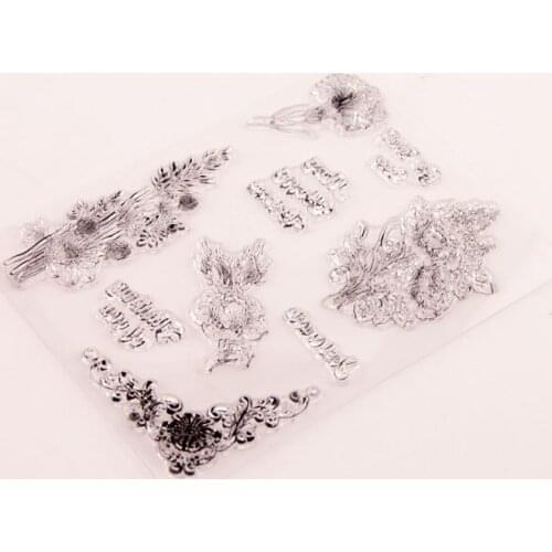 Get Well Soon Flower Silicone Clear Seal Stamp DIY Scrapbooking Embossing Photo R7RC