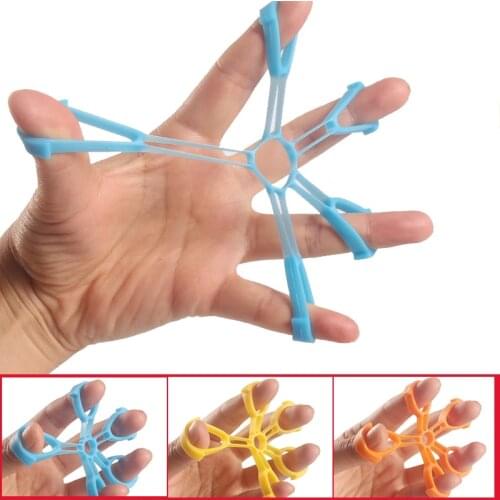 Silicone Finger Trainer Hand Grip Five Finger Trainer Grips Finger Expander Grips Wrist Exercise Fitness Hpme Portable