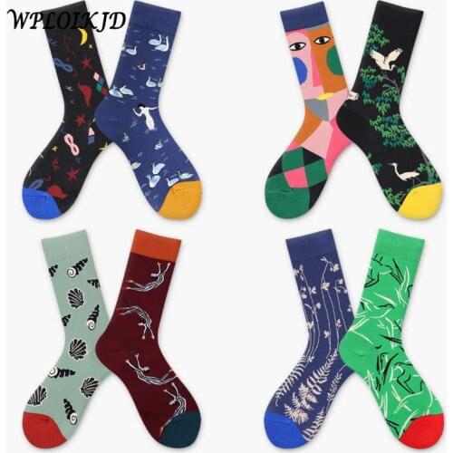 [WPLOIKJD]Funny Socks Art Abstract Cotton Male Animal Socks Women Unisex Happy Gift Socks Female Calcetines Mujer Divertidos