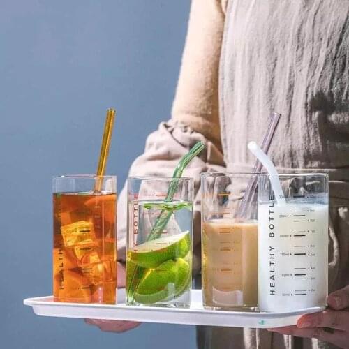 300ml Glass Measuring Cup Heat-resistant Milk Coffee Mug Breakfast Cup With Measuring Range Drinking Glass Kitchen Accessories