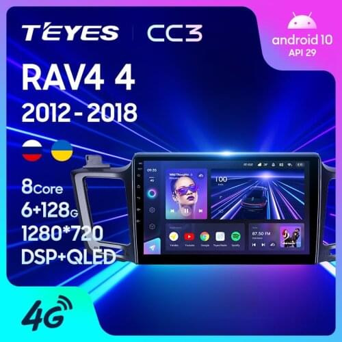 TEYES CC3 For Toyota RAV4 4 XA40 5 XA50 2012 - 2018 Car Radio Multimedia Video Player Navigation stereo GPS Android 10 No 2din 2 din dvd