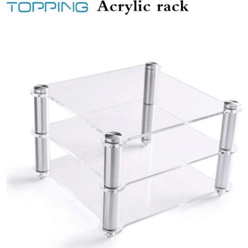 TOPPING Acrylic Rack For D30 Decoder A30 HIFI Amplifier Amp rack Transparent equipment two-layer Rack