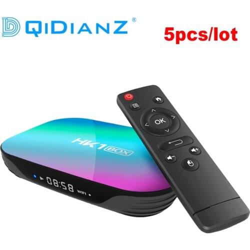5pcs/lot HK1 Box Amlogic S905X3 Smart Android 9.0 TV BOX 2.4G 5G wifi Bluetooth HK1BOX 4K UHD Set Top Box PK H96 MAX X3 A95X F3