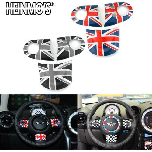 For MINI Countryman Clubman Steering Wheel Decoration Sticker Decals Car Styling For MINI Cooper R56 R57 R58 R59 R60 R61 R55